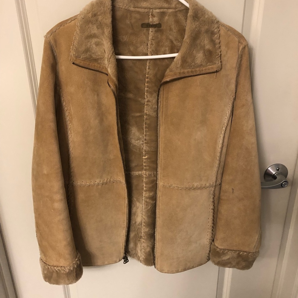 Guess brown suede size small jacket